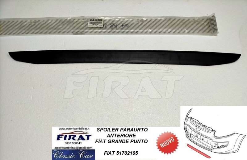 SPOILER PARAURTO FIAT GRANDE PUNTO ANT. (51702105)